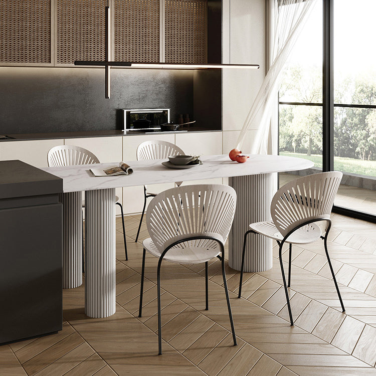 Contemporary Style Dining Table 3 Legs Dinette Table for Home Kitchen