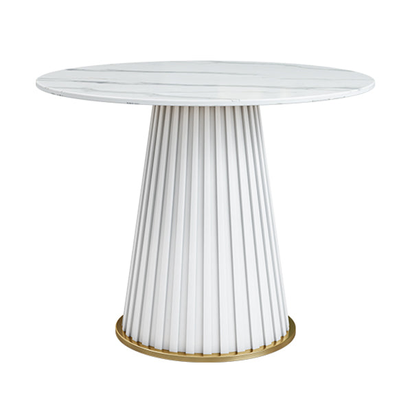 Traditional Luxury Dining Table Sintered Stone Round Table for Home