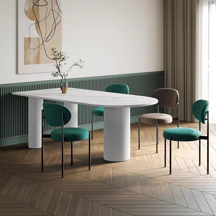 Contemporary 3-foot Dining Table Stone Dining Room Furniture for Home