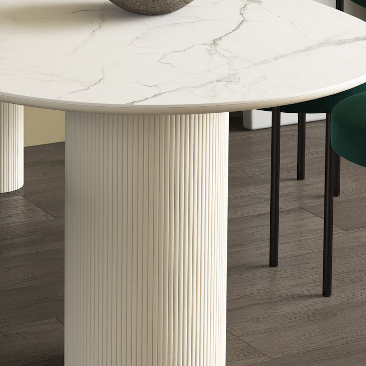 Contemporary 3-foot Dining Table Stone Dining Room Furniture for Home