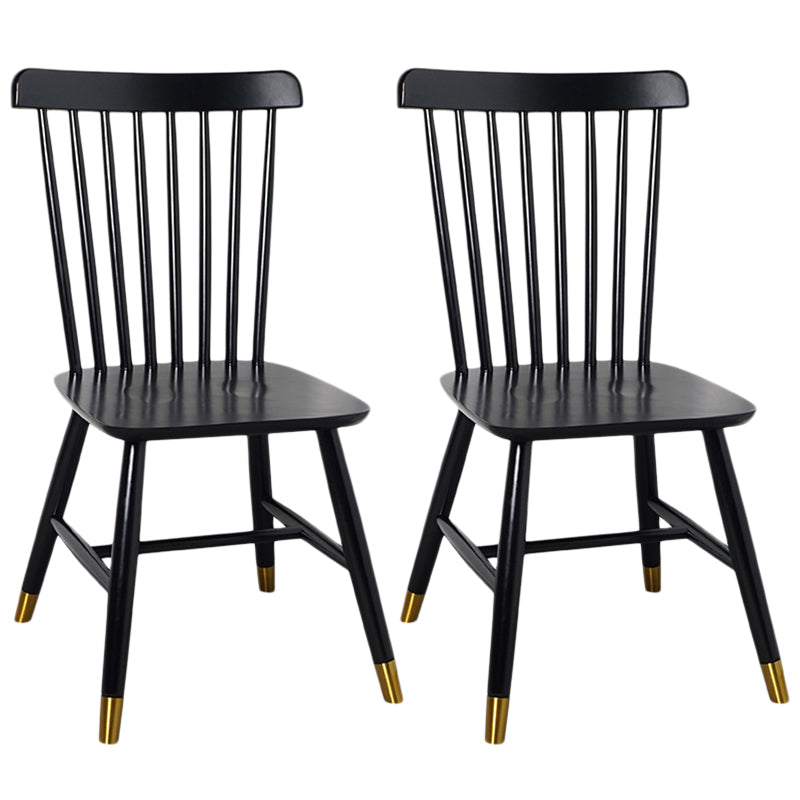 Contemporary Wood Chair Windsor Back Side Chair in Matte Finish for Home