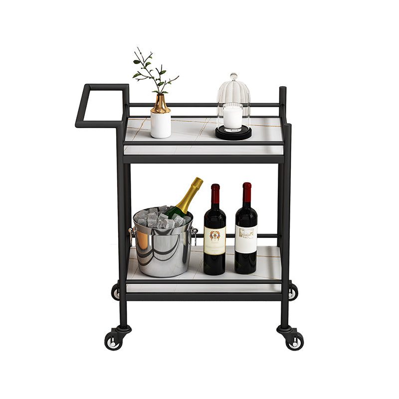 29.52" High Rolling Contemporary Prep Table Stone Prep Table