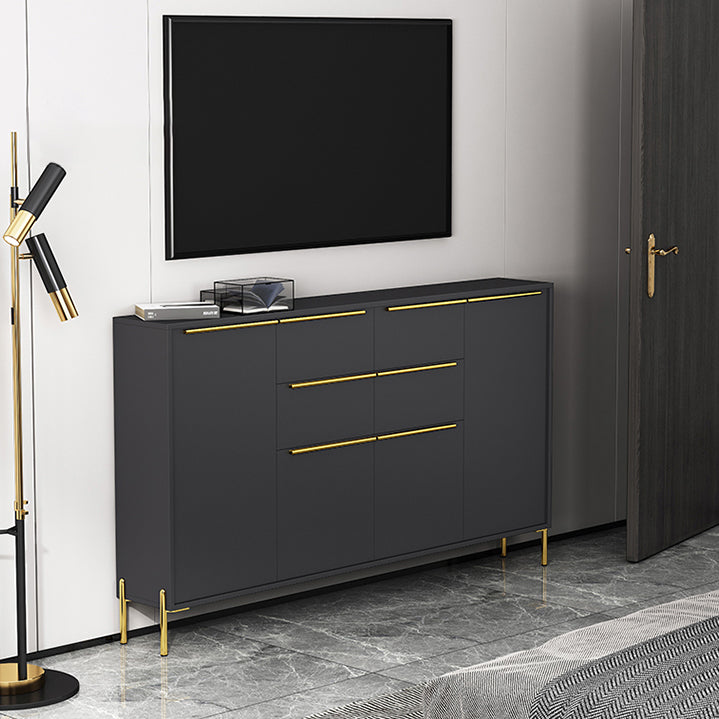 Luxury Enclosed Storage TV Stand Wooden Rectangle TV Cabinet