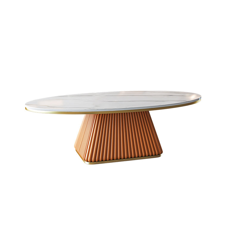15.74" Tall Pedestal 1 Single Coffee Table Round Cocktail Table