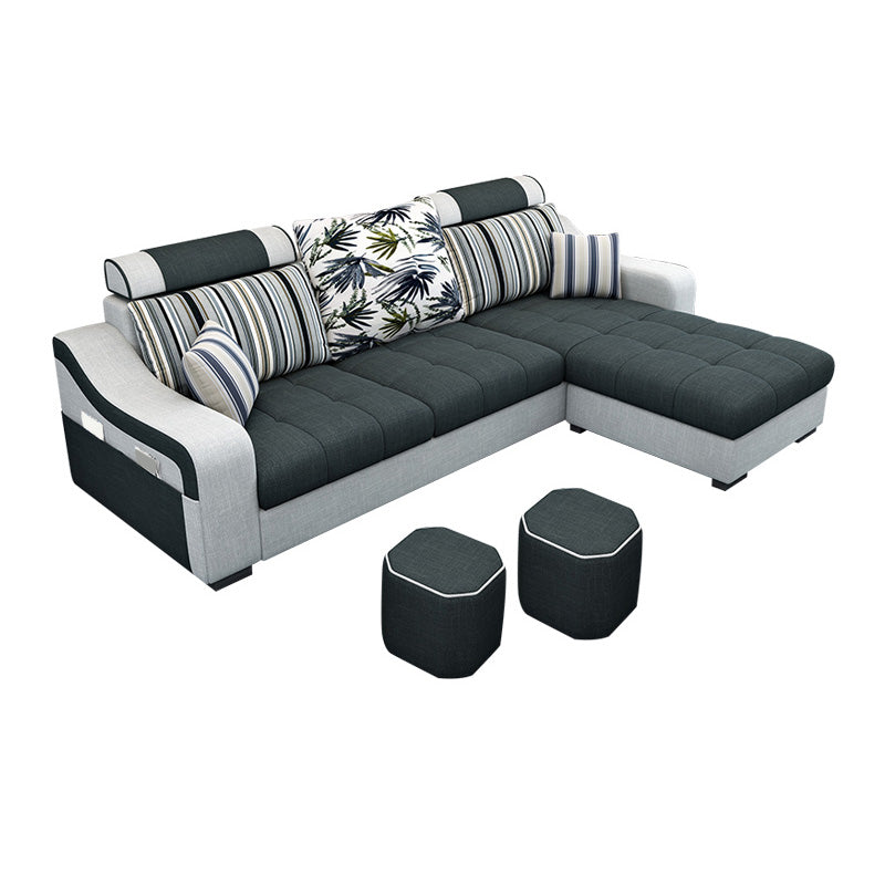 Modular 3-Seater Furniture Sectionals with Storage for Living Room