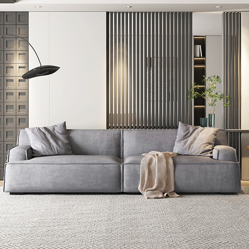 Stationary Stain Resistant Living Room Square Arm Standard Sofa