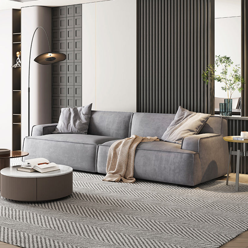 Stationary Stain Resistant Living Room Square Arm Standard Sofa