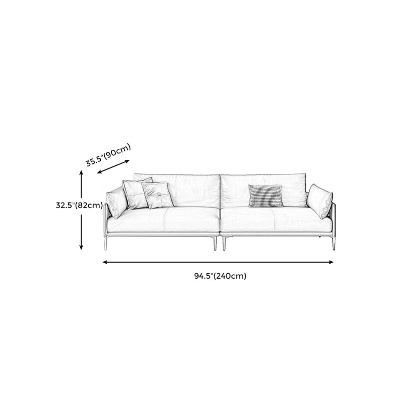 Stationary with Storage Living Room Pillow Top Arm Brown Seating