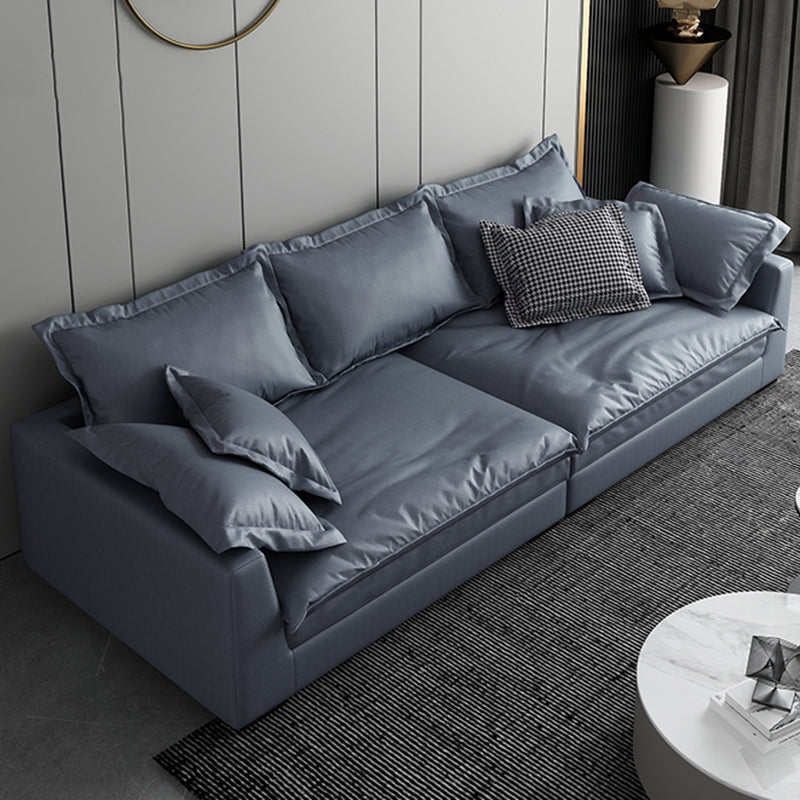 Stationary Living Room Square Arm Standard Blue-Gray Modern Sofa