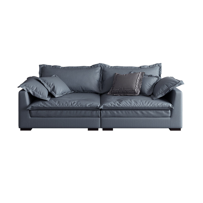 Stationary Living Room Square Arm Standard Blue-Gray Modern Sofa