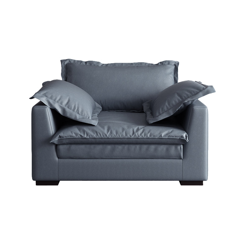 Stationary Living Room Square Arm Standard Blue-Gray Modern Sofa
