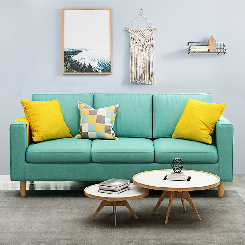 Contemporary Storage Sofa with 3 Pillows Back for Three People