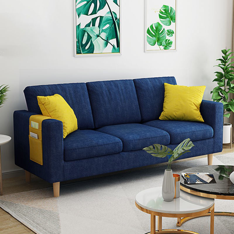 Contemporary Storage Sofa with 3 Pillows Back for Three People