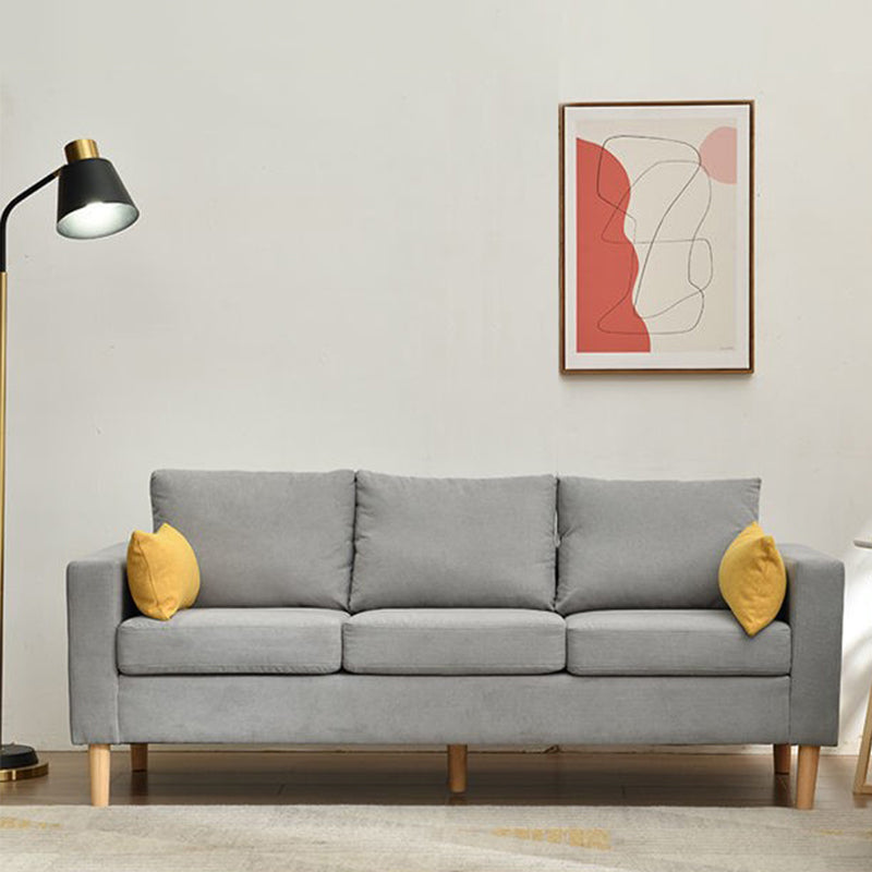 Contemporary Storage Sofa with 3 Pillows Back for Three People