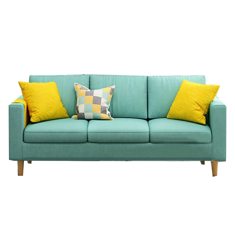 Contemporary Storage Sofa with 3 Pillows Back for Three People