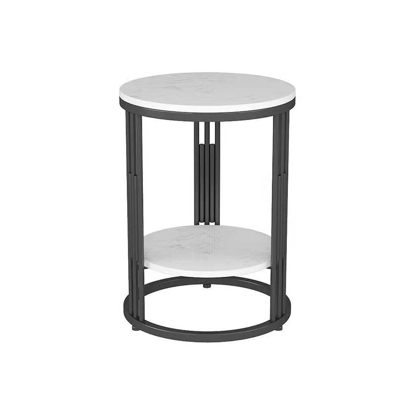 19.69" W x 19.69"D x  21.65" H End Table  Round Stone Side Table with Storage