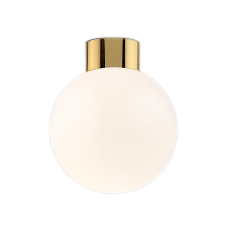 Circle Shape Flush Mount Modern Metal Ceiling Light with Glass Shade for Living Room
