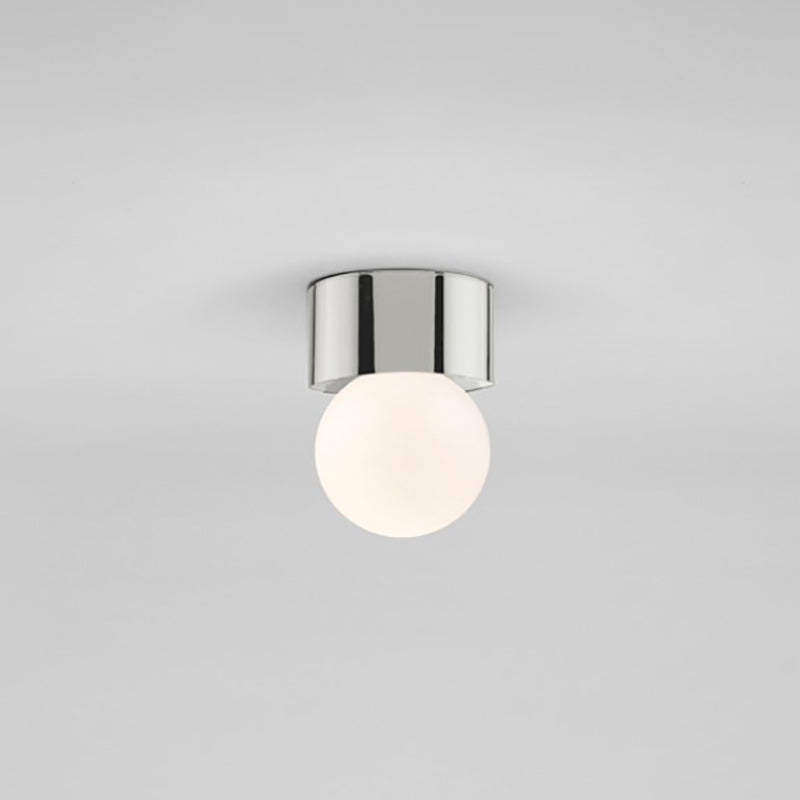 Circle Shape Flush Mount Modern Metal Ceiling Light with Glass Shade for Living Room