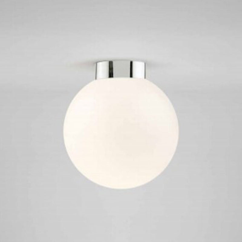 Circle Shape Flush Mount Modern Metal Ceiling Light with Glass Shade for Living Room
