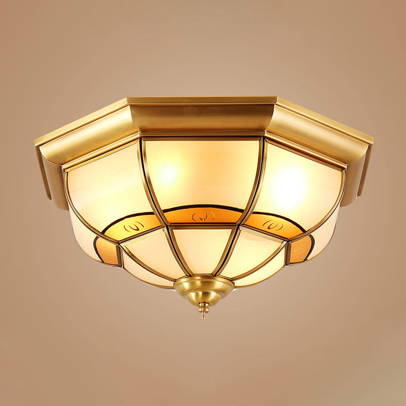 American Colonial Ceiling Light Multi Lights Close to Ceiling Lamp for Bedroom