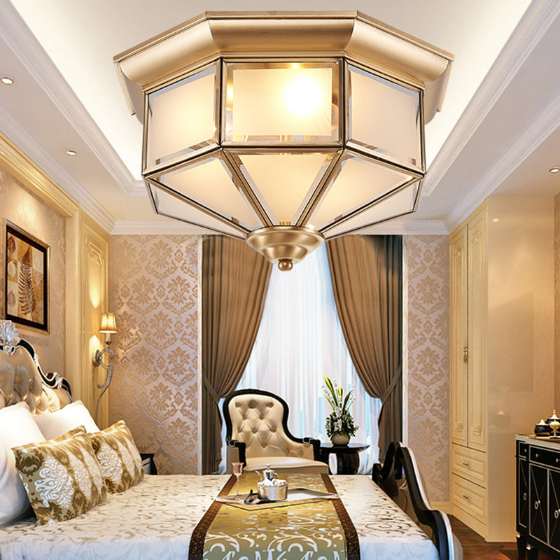 American Colonial Ceiling Light Multi Lights Close to Ceiling Lamp for Bedroom