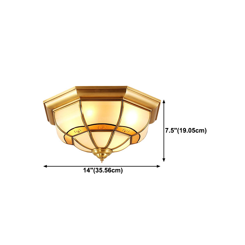 American Colonial Ceiling Light Multi Lights Close to Ceiling Lamp for Bedroom