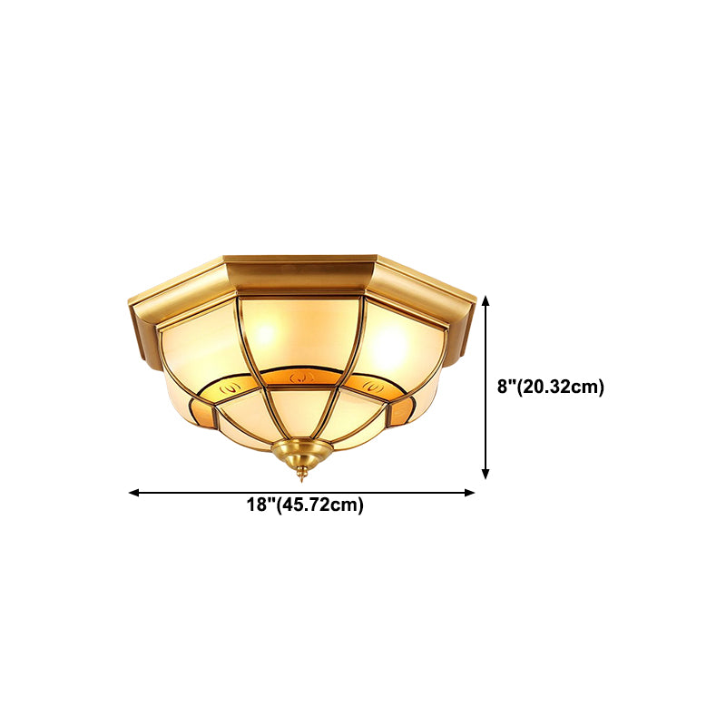 American Colonial Ceiling Light Multi Lights Close to Ceiling Lamp for Bedroom