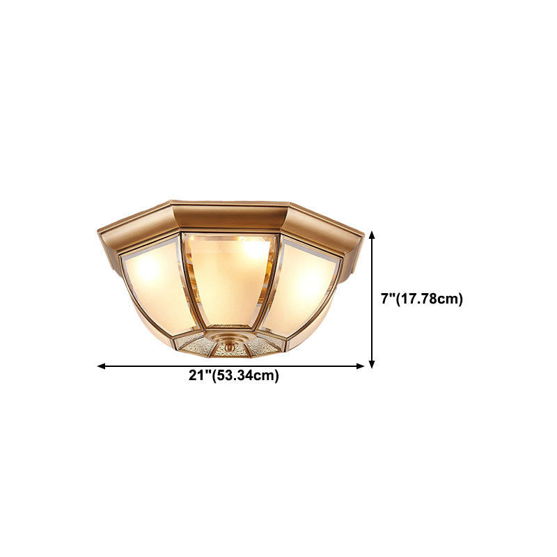 American Colonial Ceiling Light Multi Lights Close to Ceiling Lamp for Bedroom
