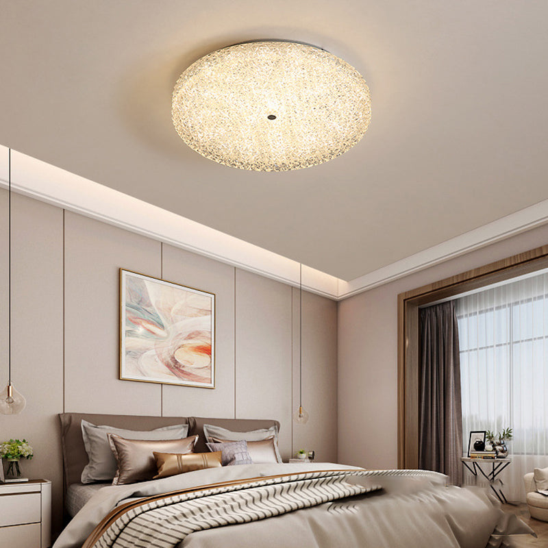 Modern Ceiling Mount Light LED Close to Ceiling Lamp with Glass Shade for Living Room