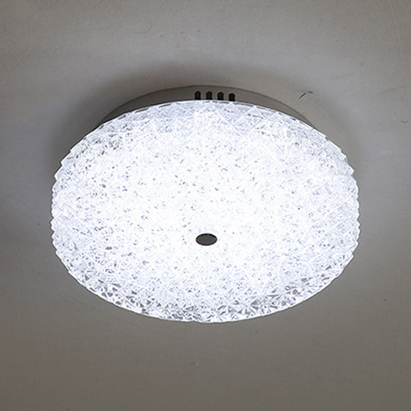 Modern Ceiling Mount Light LED Close to Ceiling Lamp with Glass Shade for Living Room
