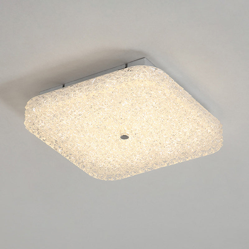 Modern Ceiling Mount Light LED Close to Ceiling Lamp with Glass Shade for Living Room