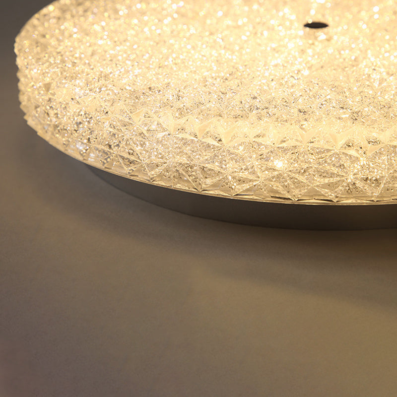 Modern Ceiling Mount Light LED Close to Ceiling Lamp with Glass Shade for Living Room