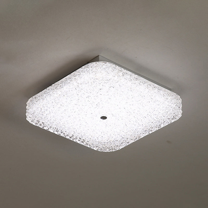 Modern LED Ceiling Mount Light Close to Ceiling Lamp with Glass Shade for Living Room