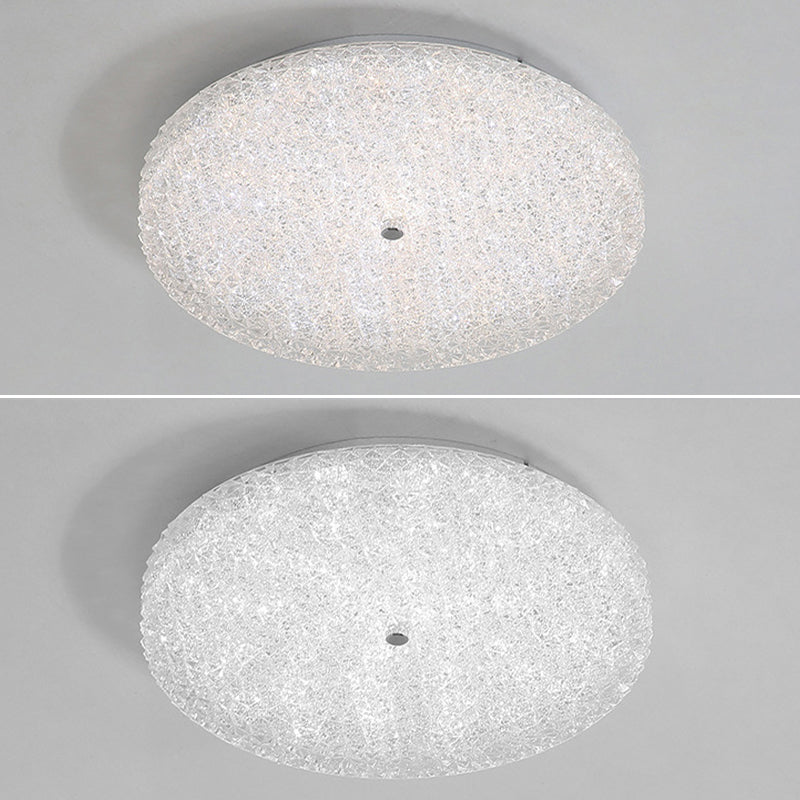 Modern LED Ceiling Mount Light Close to Ceiling Lamp with Glass Shade for Living Room