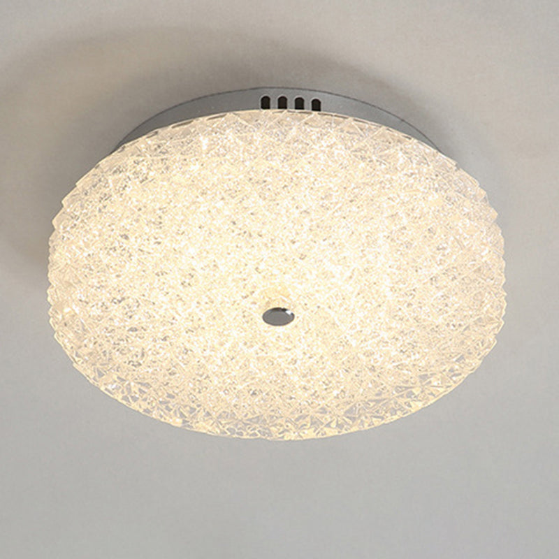Modern LED Ceiling Mount Light Close to Ceiling Lamp with Glass Shade for Living Room