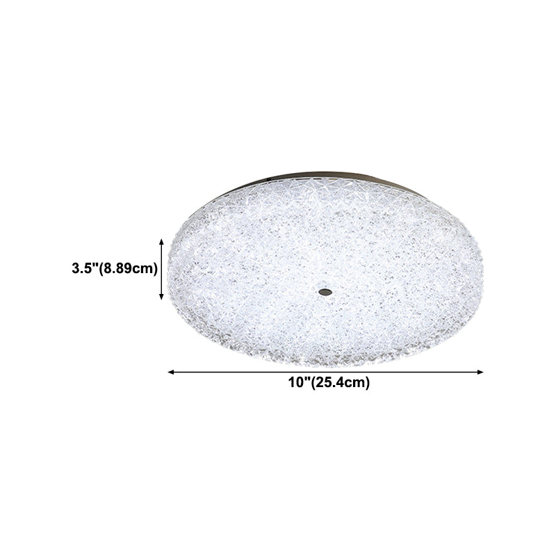 Modern LED Ceiling Mount Light Close to Ceiling Lamp with Glass Shade for Living Room