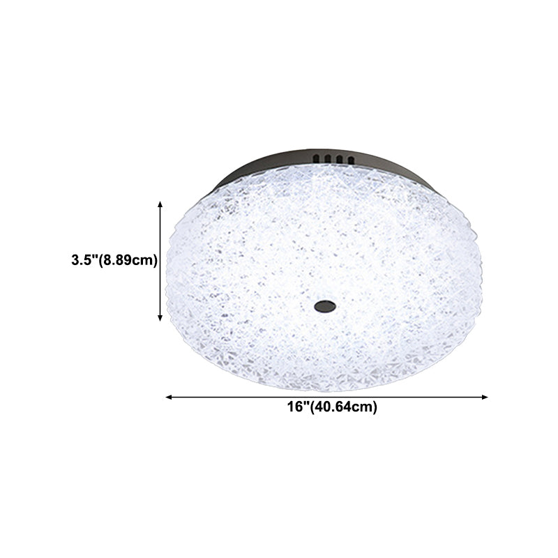 Modern LED Ceiling Mount Light Close to Ceiling Lamp with Glass Shade for Living Room