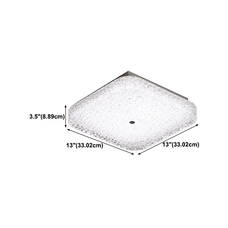 Modern LED Ceiling Mount Light Close to Ceiling Lamp with Glass Shade for Living Room