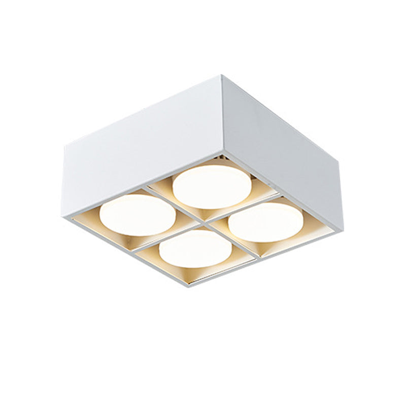 Modern Simple Style Iron Ceiling Light Square Shape LED Colorful Ceiling Lamp for Bedroom