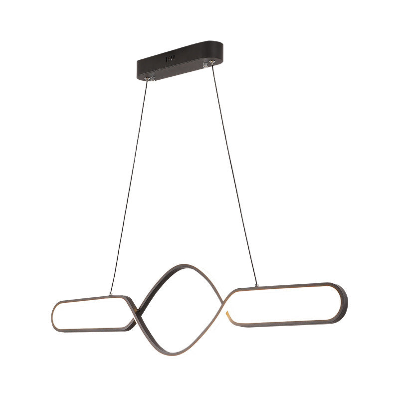 Linear Shape Island Pendant Contemporary Style Metal 1 Light Pendant Lighting Fixture