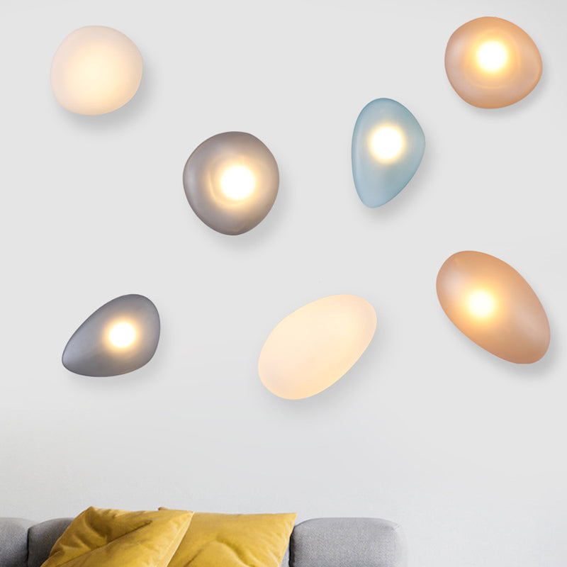 Glass Unique Shape Wall Lights Modern Style 1 Light Wall Mount Fixture for Living Room