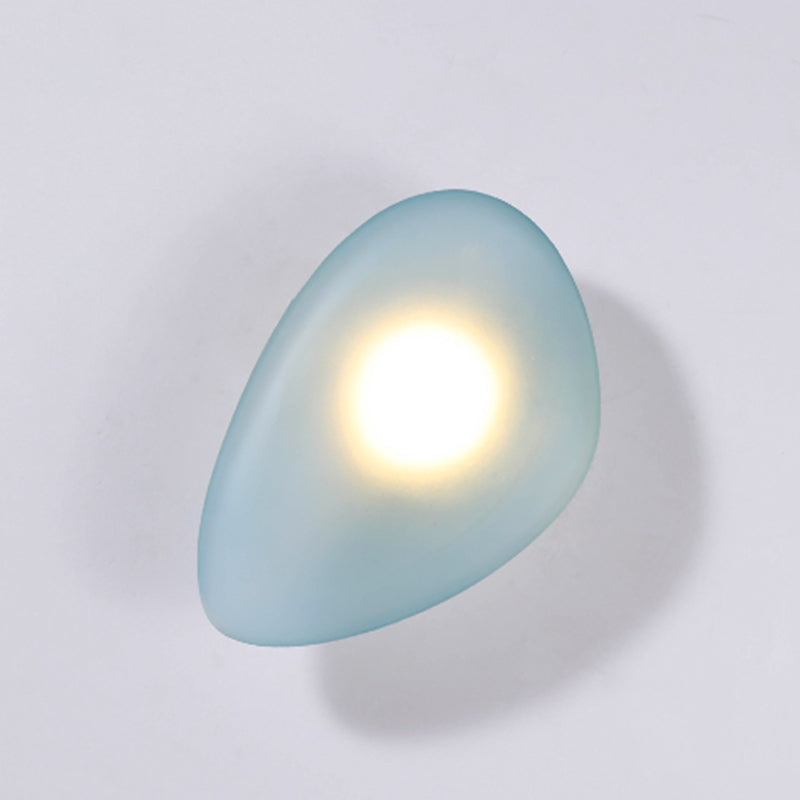 Glass Unique Shape Wall Lights Modern Style 1 Light Wall Mount Fixture for Living Room