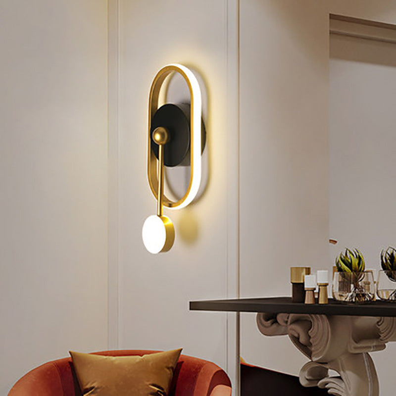 Contemporary Style Geometric Wall Mounted Lamps Metal 2 Lights Wall Mounted Lights