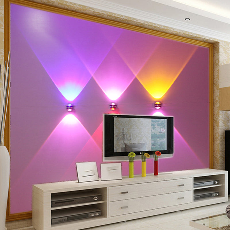 Contemporary Style Geometric Wall Mounted Lamps Metal Multi Lights Wall Sconces