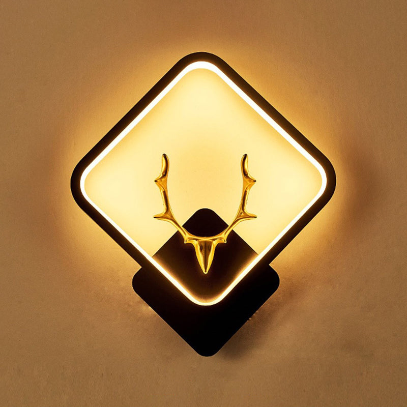 Contemporary Style Geometric Wall Mounted Lamps Metal 1 Light Wall Sconces