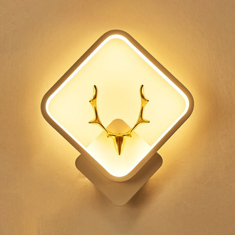Contemporary Style Geometric Wall Mounted Lamps Metal 1 Light Wall Sconces