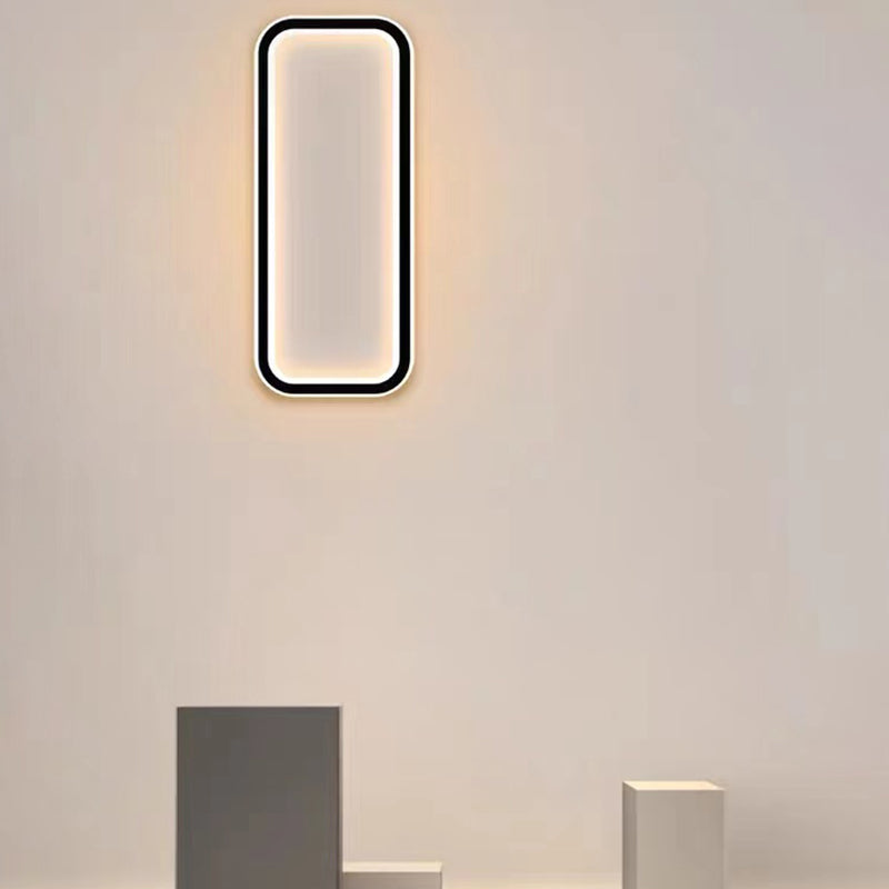 Rectangle Shape Metal Wall Light Modern Style 1 Light Wall Mounted Lamp