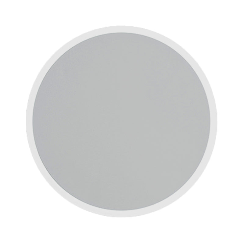 Round Shape Metal Wall Light Modern Style 1 Light Wall Mounted Lamp in White