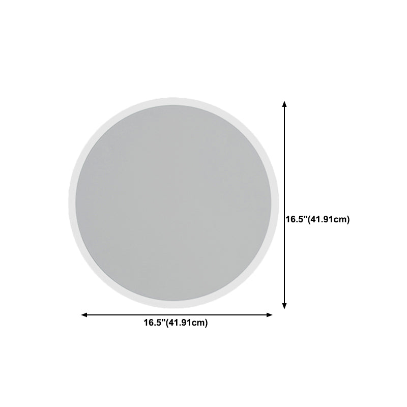Round Shape Metal Wall Light Modern Style 1 Light Wall Mounted Lamp in White