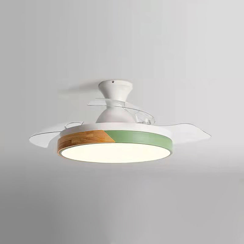 Metal Circular Ceiling Fan Light Nordic LED Ceiling Mounted Light